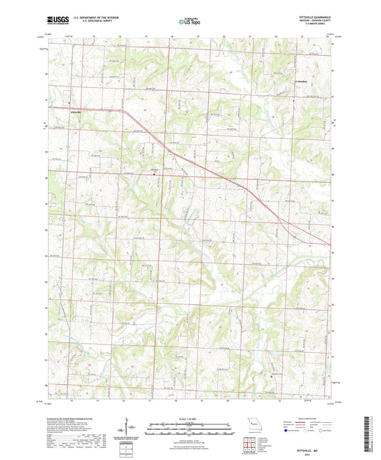 Pittsville Missouri US Topo Map Image
