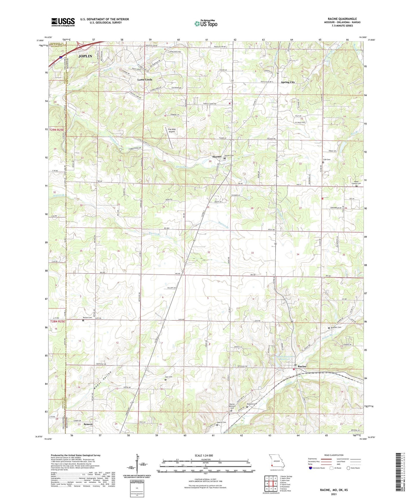 Racine Missouri US Topo Map Image