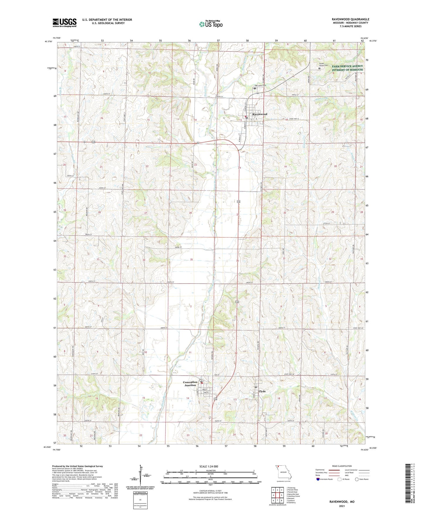 Ravenwood Missouri US Topo Map Image