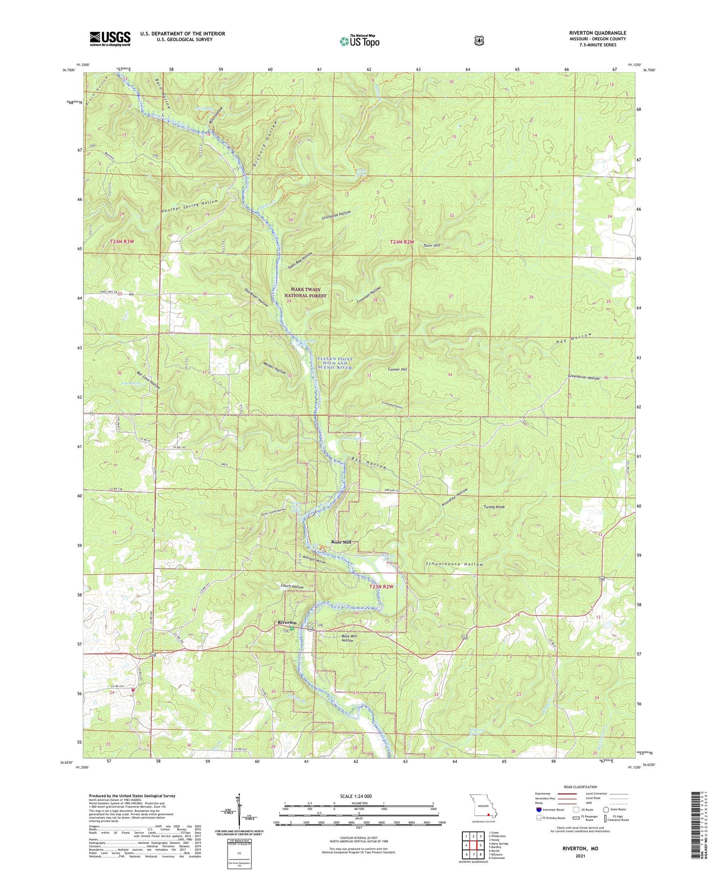 Riverton Missouri US Topo Map Image