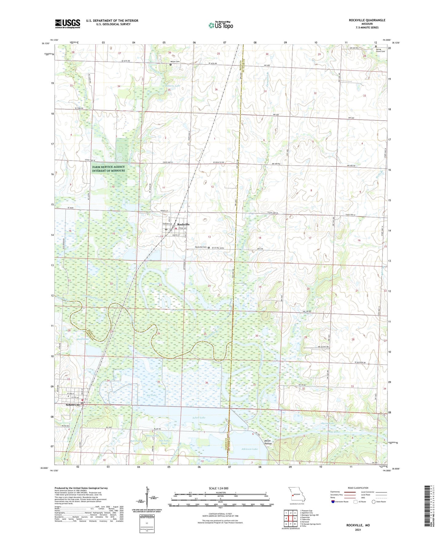 Rockville Missouri US Topo Map Image