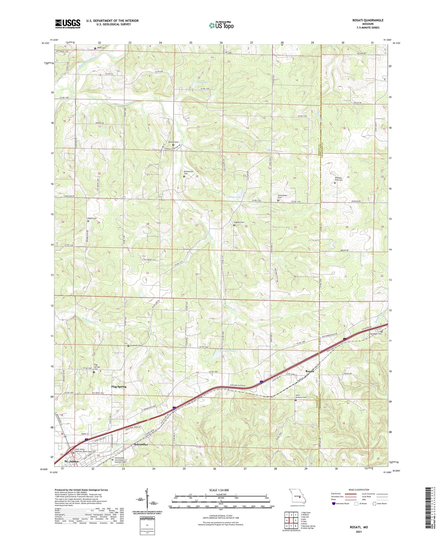 Rosati Missouri US Topo Map Image