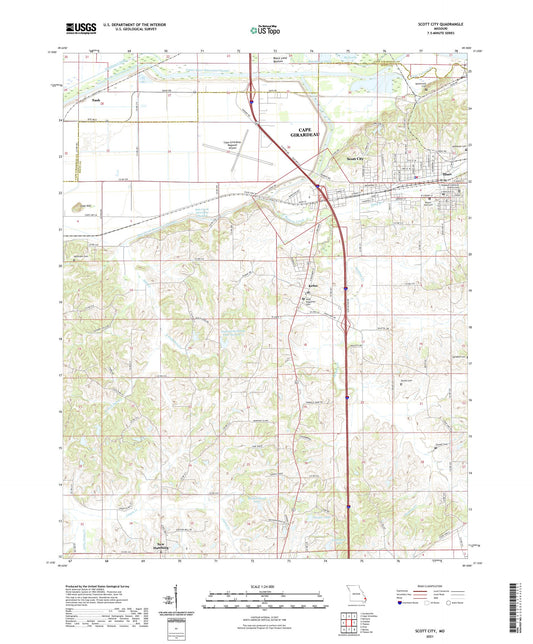 Scott City Missouri US Topo Map Image