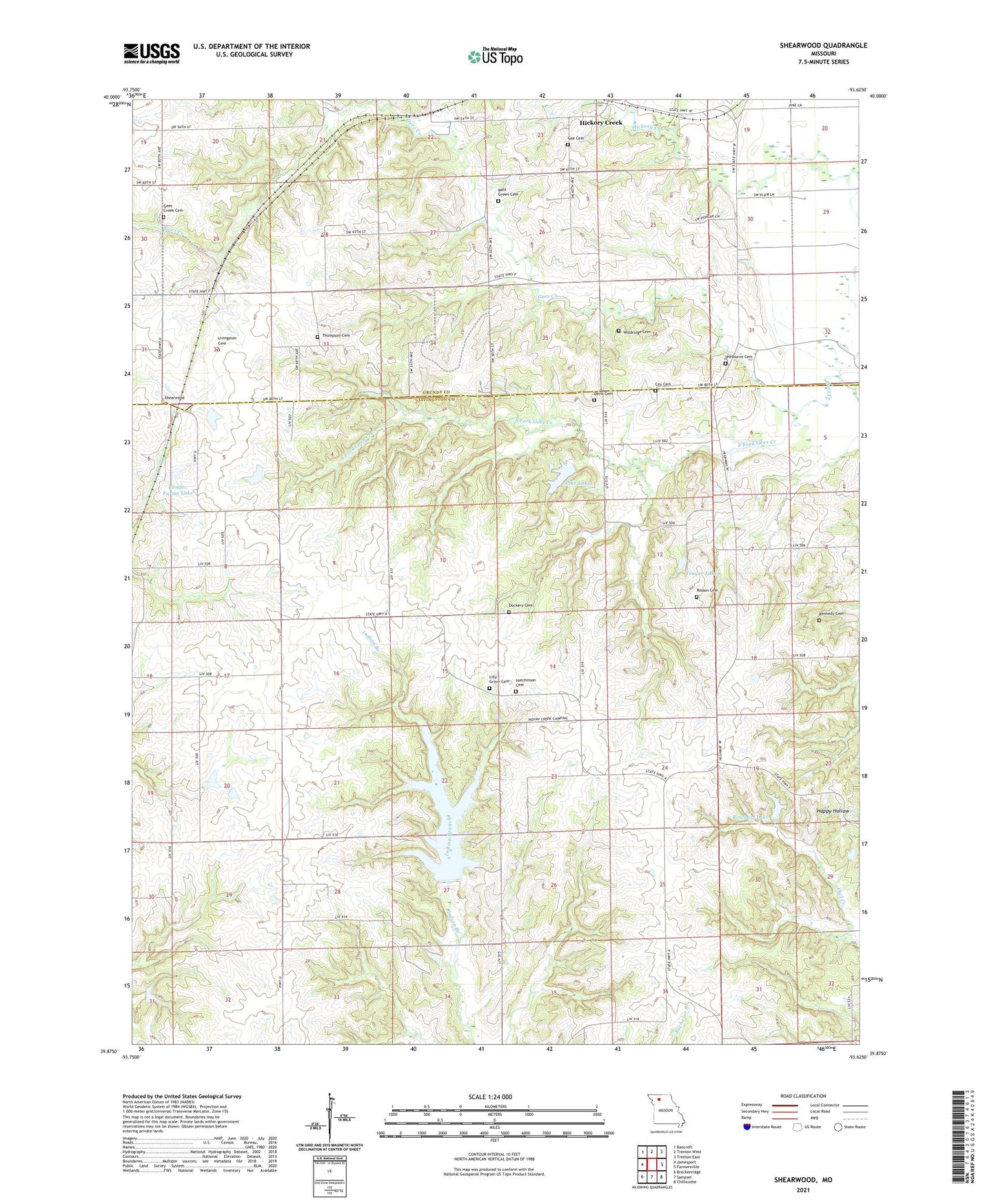 Shearwood Missouri US Topo Map Image