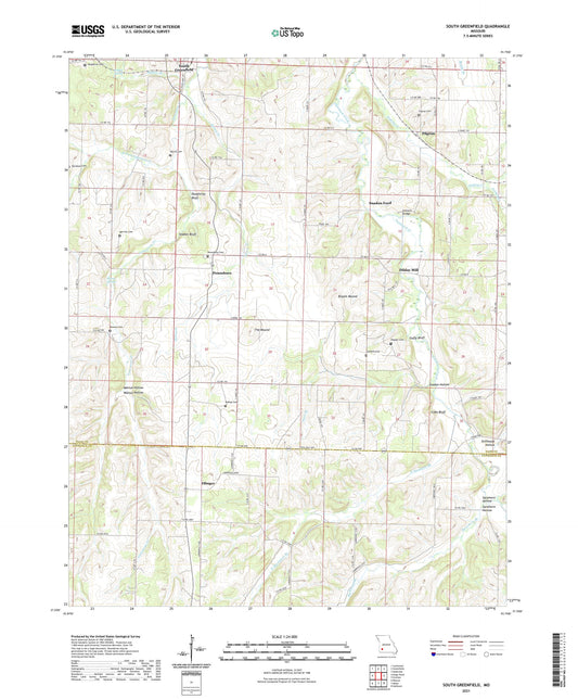 South Greenfield Missouri US Topo Map Image