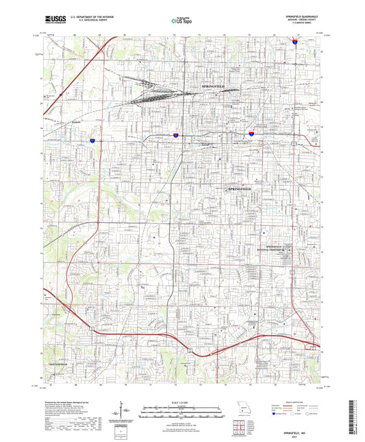 Springfield Missouri US Topo Map Image