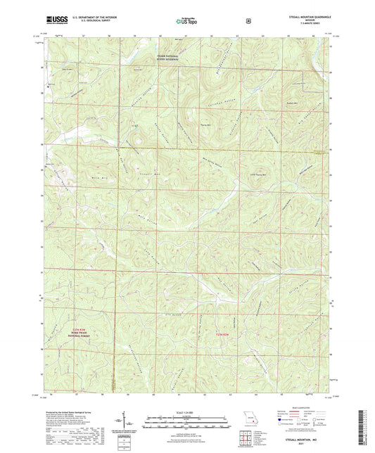 Stegall Mountain Missouri US Topo Map Image