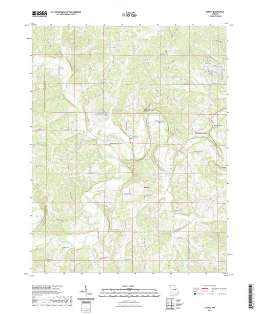 Strain Missouri US Topo Map Image