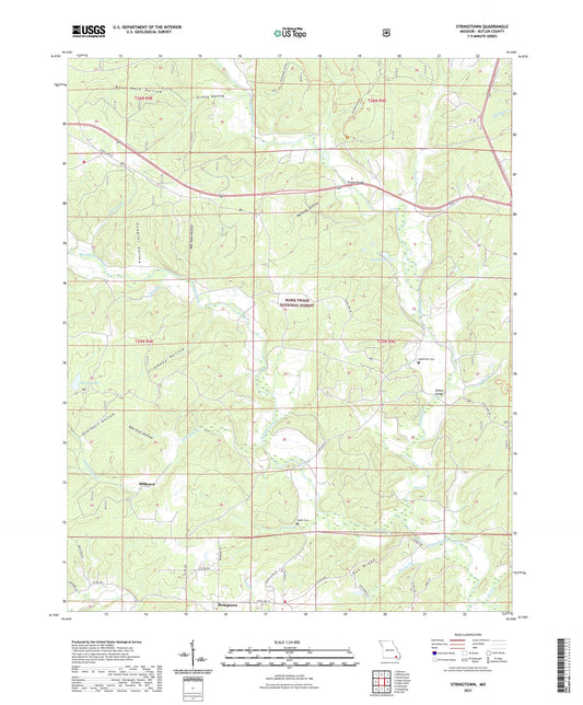 Stringtown Missouri US Topo Map Image