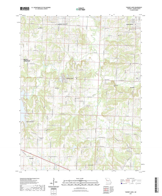 Tarsney Lakes Missouri US Topo Map Image