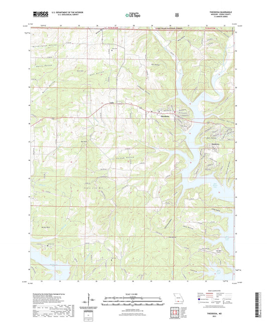Theodosia Missouri US Topo Map Image