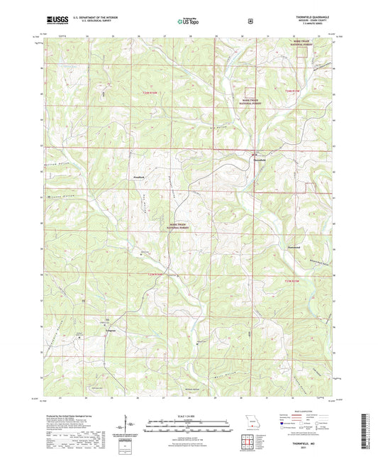 Thornfield Missouri US Topo Map Image