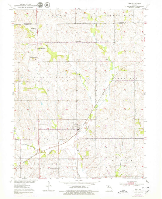 Classic USGS Tina Missouri 7.5'x7.5' Topo Map Image