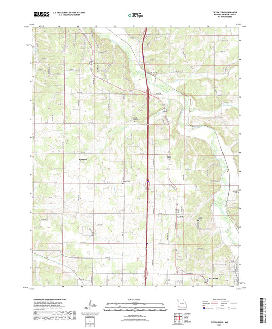 Tipton Ford Missouri US Topo Map Image