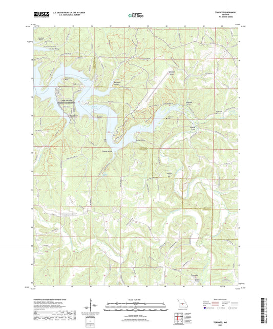 Toronto Missouri US Topo Map Image