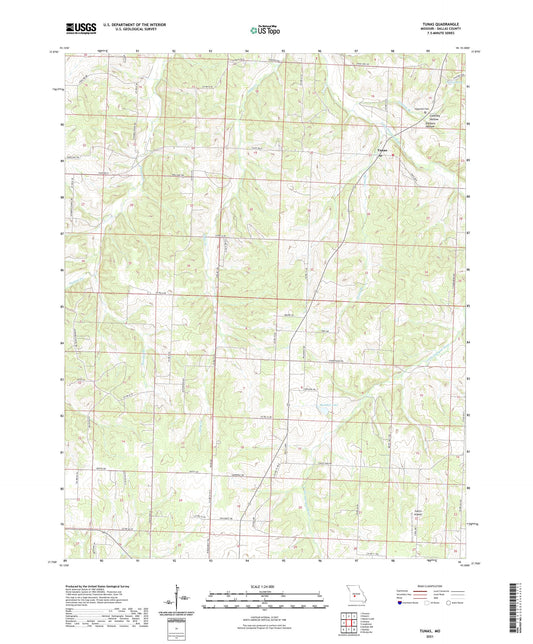 Tunas Missouri US Topo Map Image