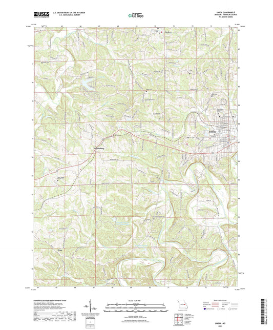 Union Missouri US Topo Map Image