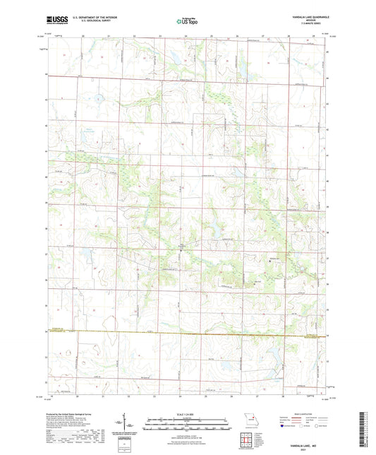 Vandalia Lake Missouri US Topo Map Image