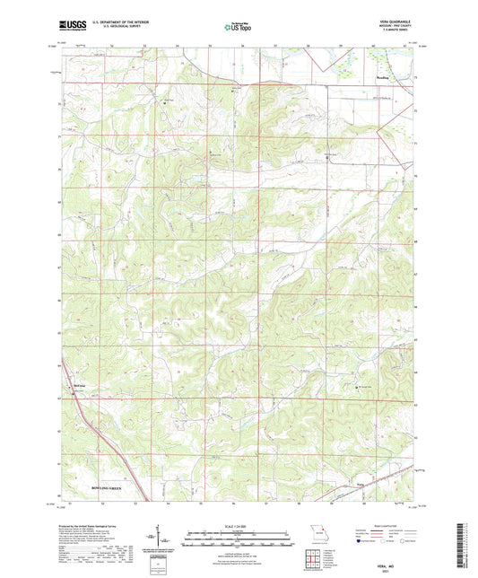Vera Missouri US Topo Map Image