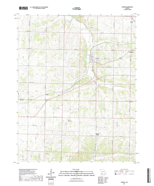 Verona Missouri US Topo Map Image