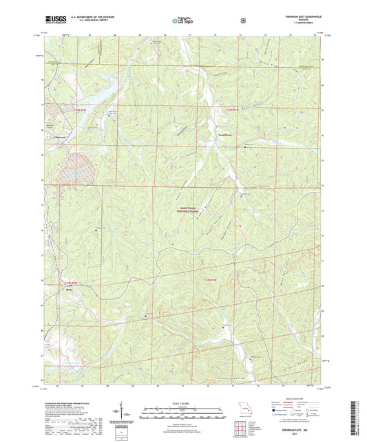 Viburnum East Missouri US Topo Map Image