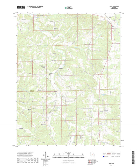 Vichy Missouri US Topo Map Image