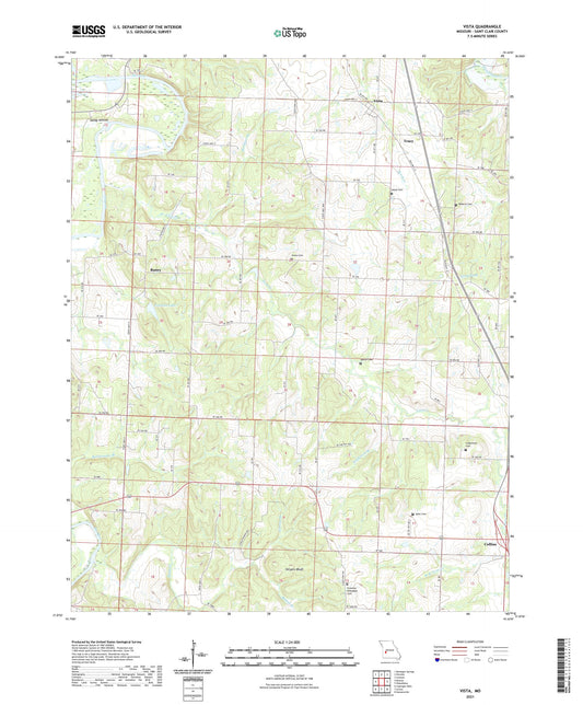 Vista Missouri US Topo Map Image