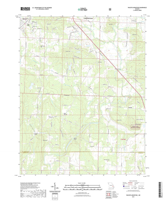 Wachita Mountain Missouri US Topo Map Image