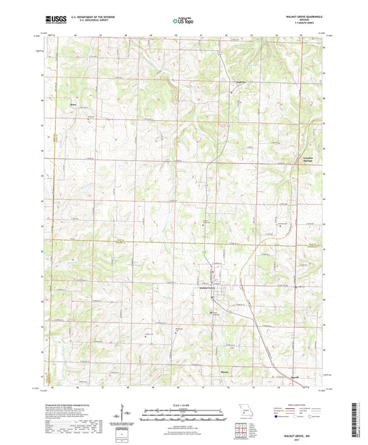 Walnut Grove Missouri US Topo Map Image