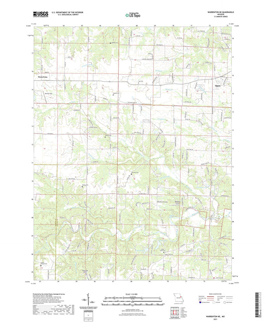 Warrenton NE Missouri US Topo Map Image