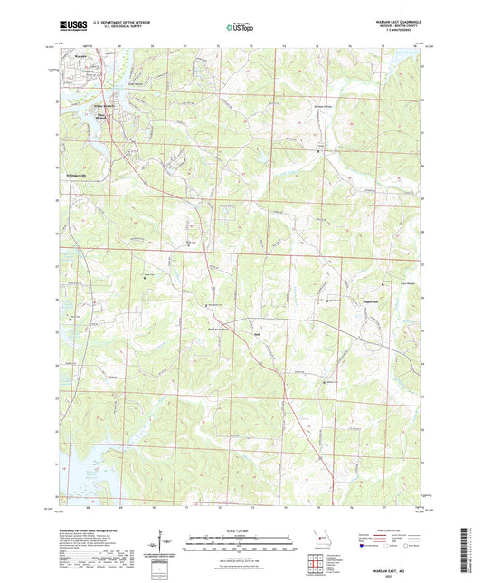 Warsaw East Missouri US Topo Map Image