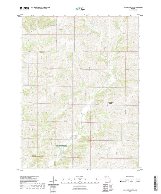 Washington Center Missouri US Topo Map Image