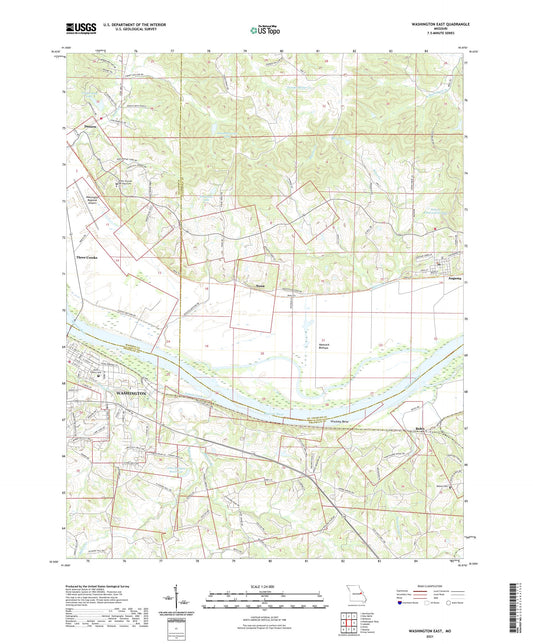 Washington East Missouri US Topo Map Image