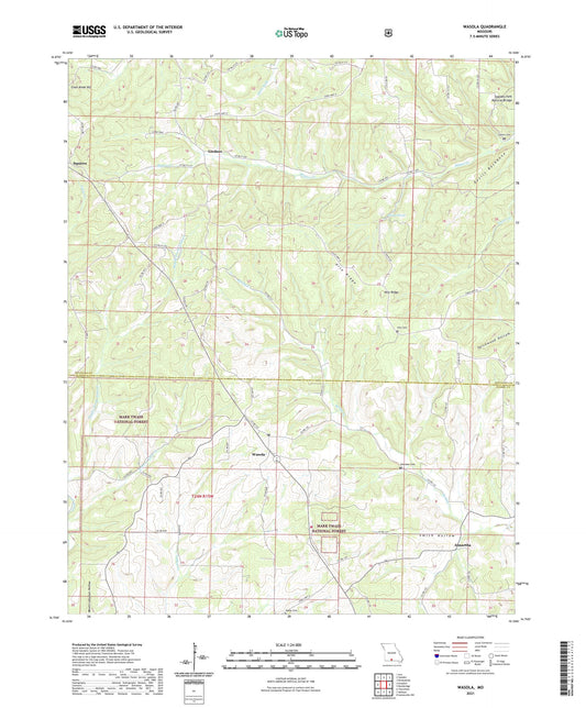 Wasola Missouri US Topo Map Image