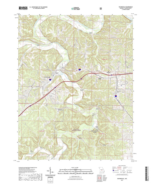 Waynesville Missouri US Topo Map Image
