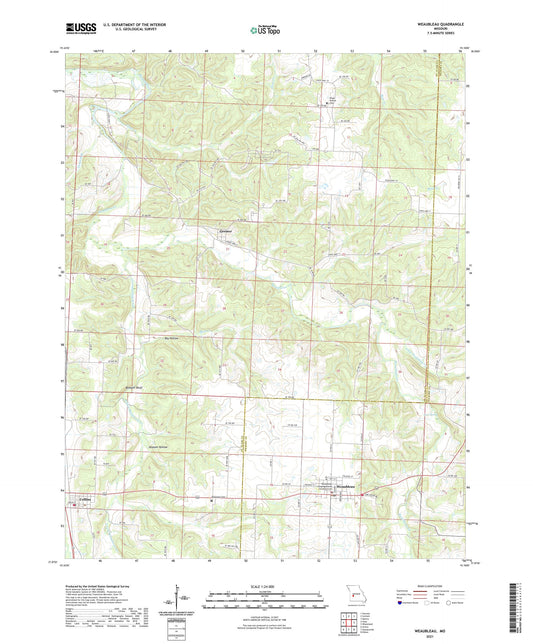 Weaubleau Missouri US Topo Map Image