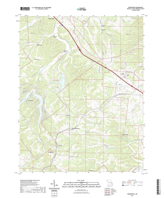 Weingarten Missouri US Topo Map Image