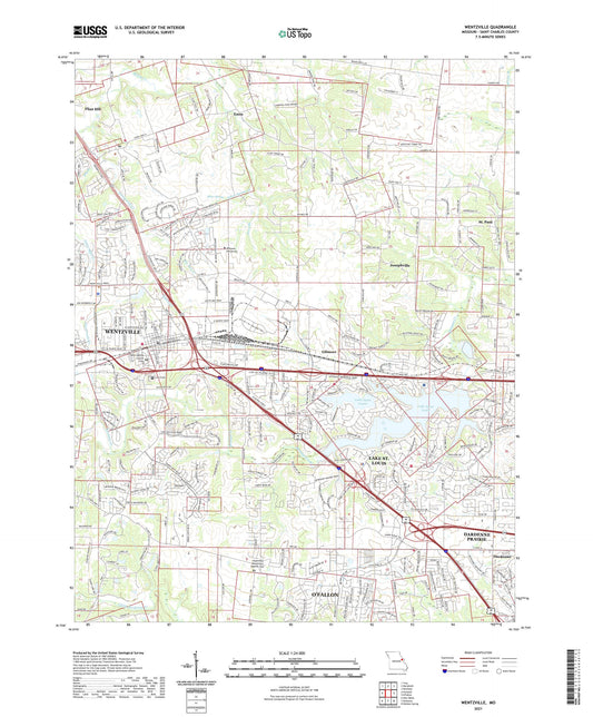 Wentzville Missouri US Topo Map Image