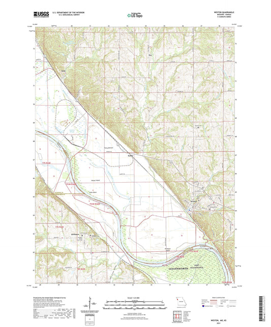 Weston Missouri US Topo Map Image