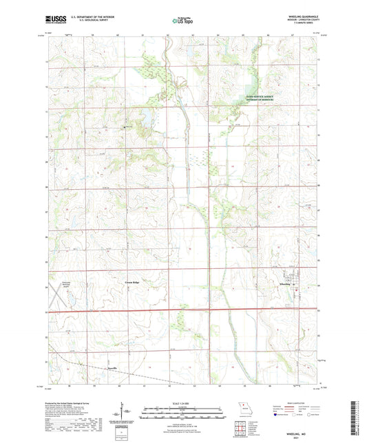 Wheeling Missouri US Topo Map Image