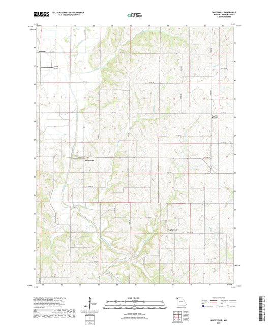 Whitesville Missouri US Topo Map Image
