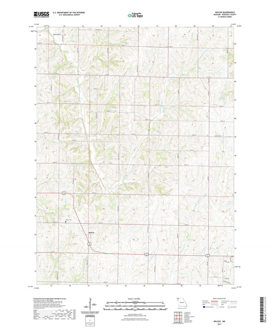 Wilcox Missouri US Topo Map Image
