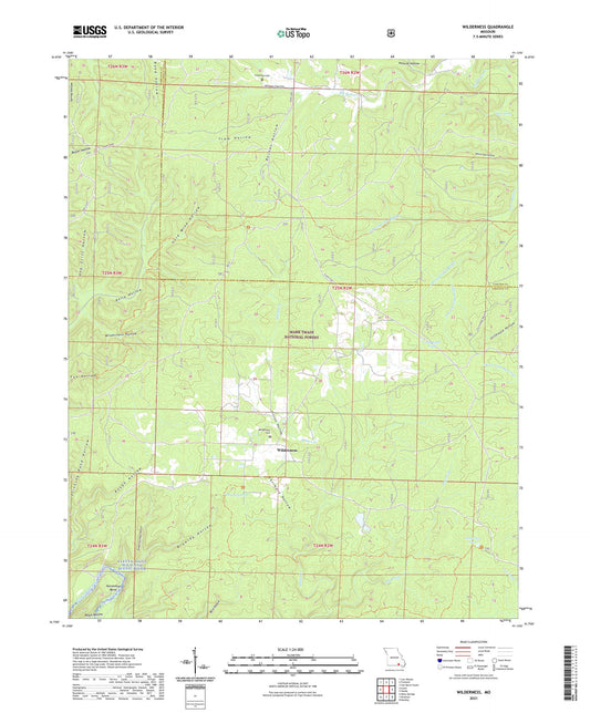 Wilderness Missouri US Topo Map Image