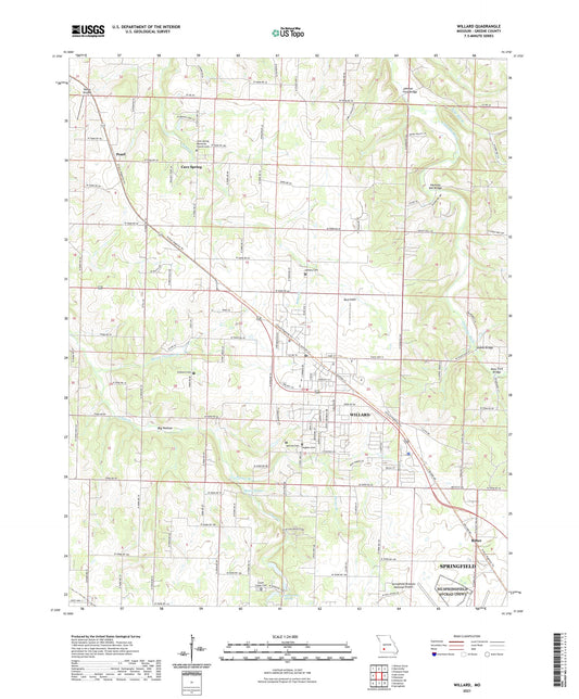 Willard Missouri US Topo Map Image