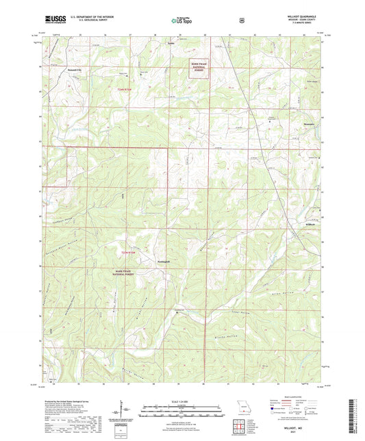 Willhoit Missouri US Topo Map Image