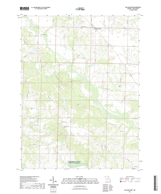 Williamstown Missouri US Topo Map Image
