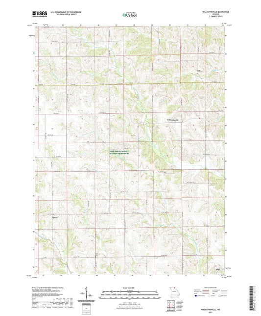 Willmathsville Missouri US Topo Map Image