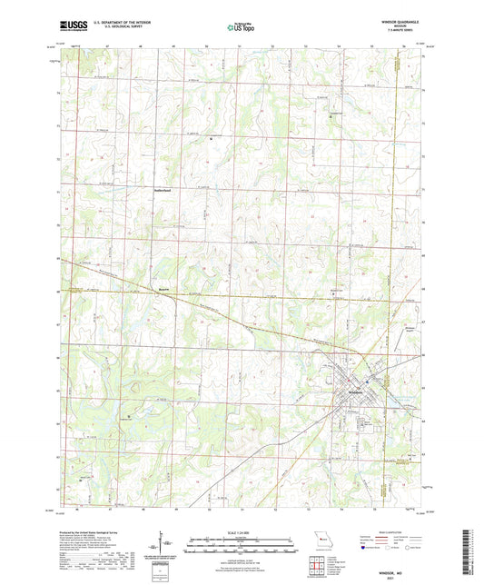 Windsor Missouri US Topo Map Image
