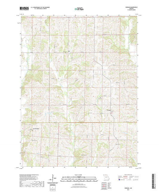 Winigan Missouri US Topo Map Image