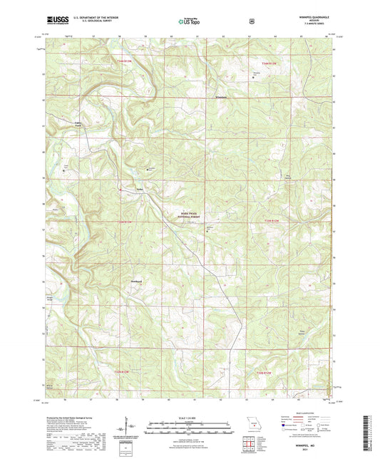Winnipeg Missouri US Topo Map Image